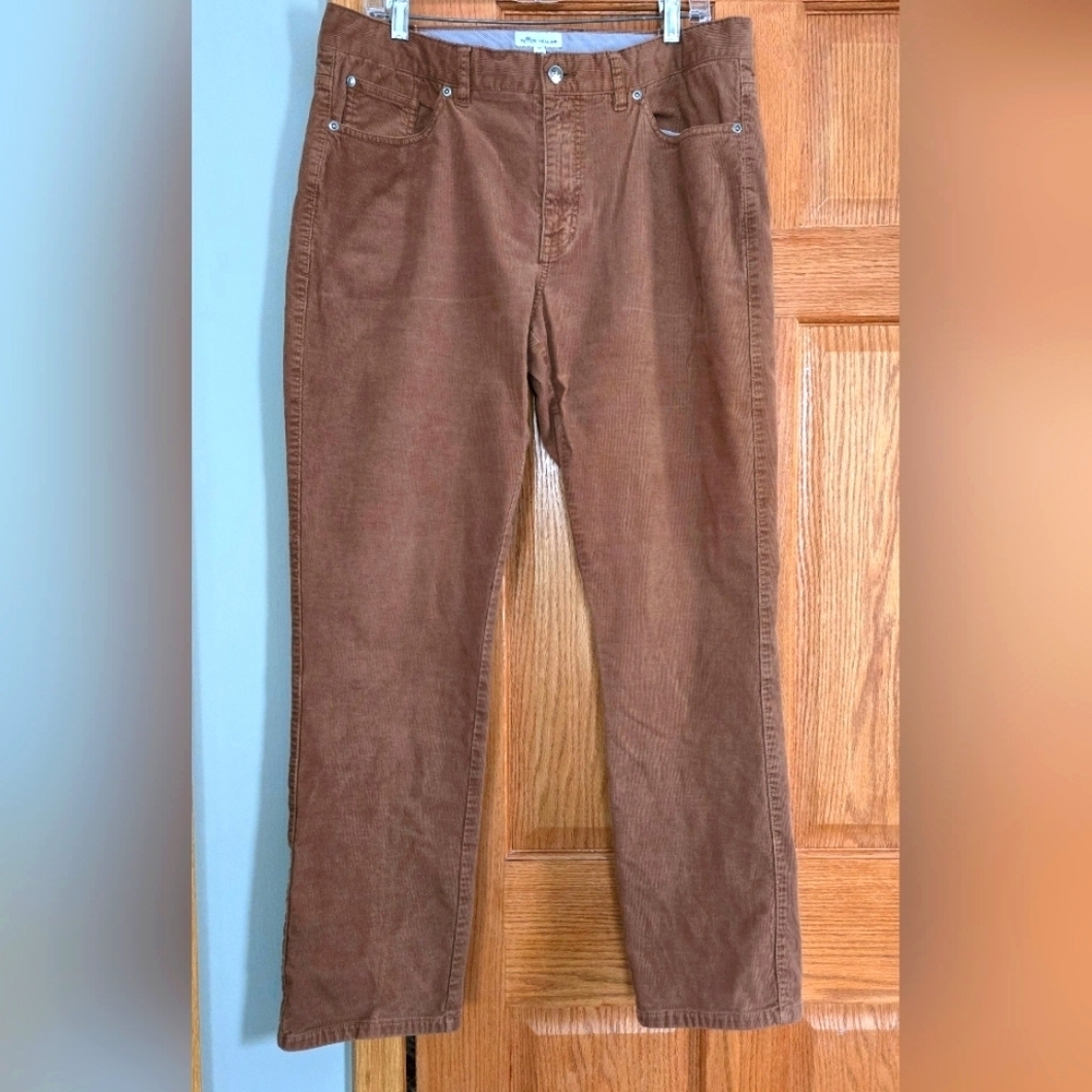 Peter Millar Brown Corduroy Five-Pocket Pant sz 36 - Picture 3 of 11